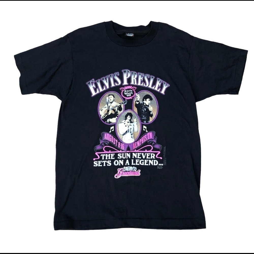1992 Vintage Elvis Presley Elvis week single stitch t‎ shirt